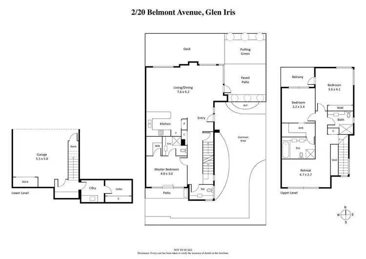 Floorplan of Homely townhouse listing, 2/20 Belmont Avenue, Glen Iris VIC 3146