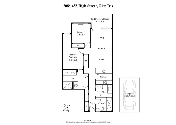 Floorplan of Homely apartment listing, 208/1455 High Street, Glen Iris VIC 3146