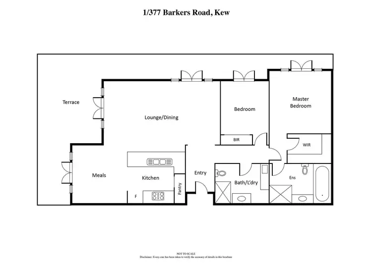 Floorplan of Homely apartment listing, 1/377 Barkers Road, Kew VIC 3101