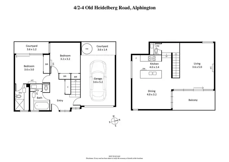 Floorplan of Homely townhouse listing, 4/2-4 Old Heidelberg Road, Alphington VIC 3078