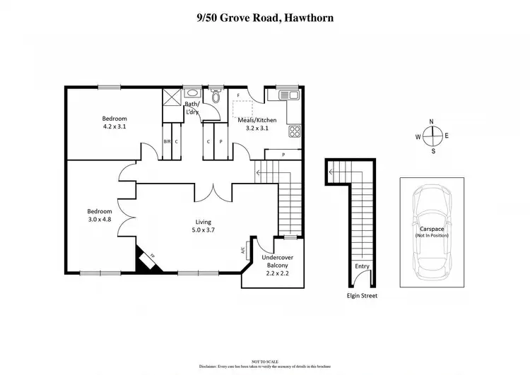 Floorplan of Homely apartment listing, 9/50 Grove Road, Hawthorn VIC 3122