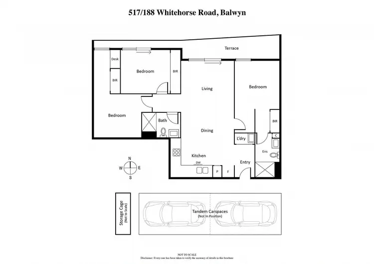 Floorplan of Homely apartment listing, 517/188 Whitehorse Road, Balwyn VIC 3103