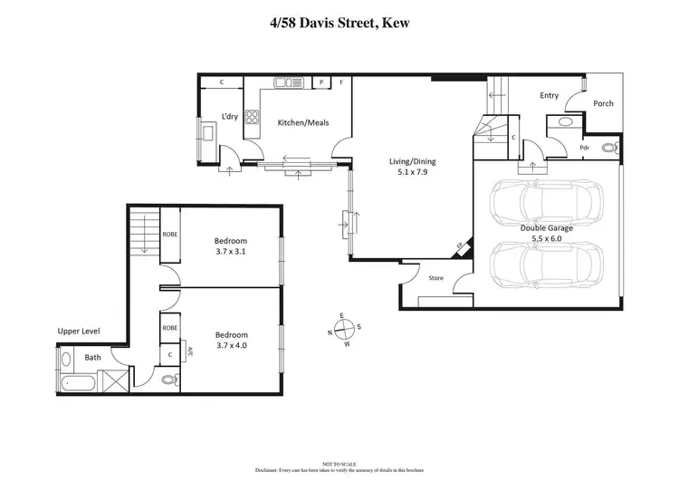 Floorplan of Homely unit listing, 4/58 Davis Street, Kew VIC 3101