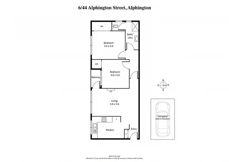 Floorplan of Homely apartment listing, 6/44 Alphington Street, Alphington VIC 3078