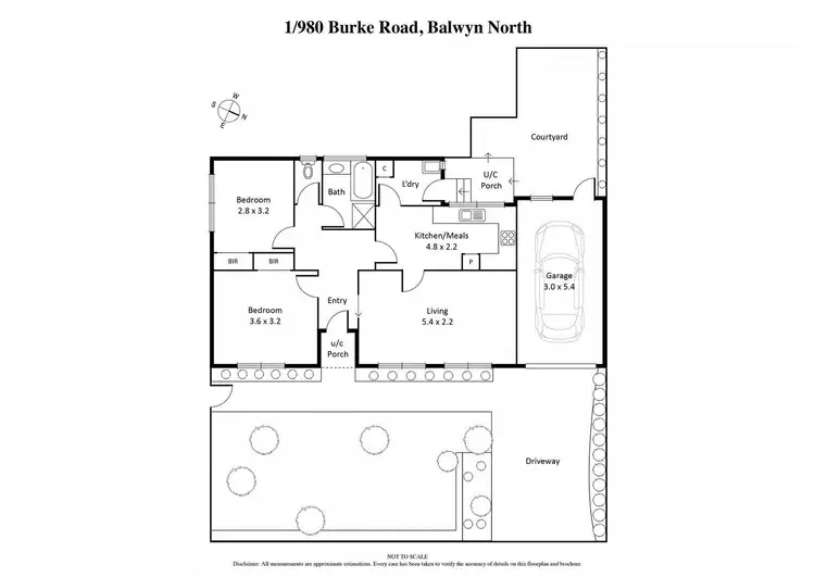 Floorplan of Homely unit listing, 1/980 Burke Road, Balwyn VIC 3103