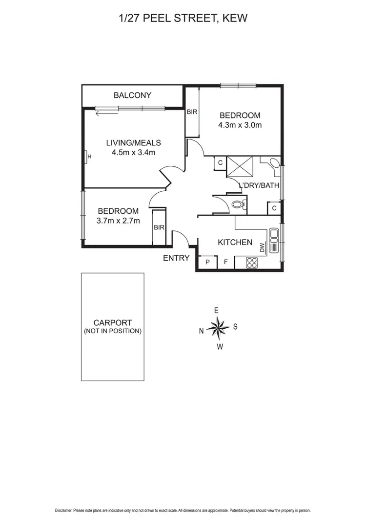 Floorplan of Homely apartment listing, 1/27 Peel Street, Kew VIC 3101