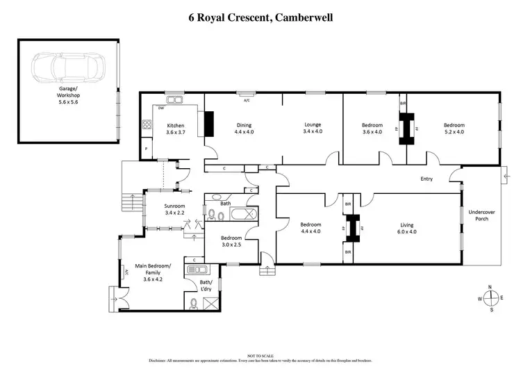 Floorplan of Homely house listing, 6 Royal Crescent, Camberwell VIC 3124