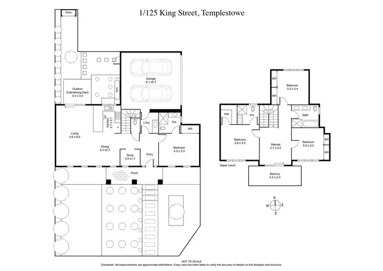 Floorplan of Homely townhouse listing, 1/125 King Street, Templestowe VIC 3106