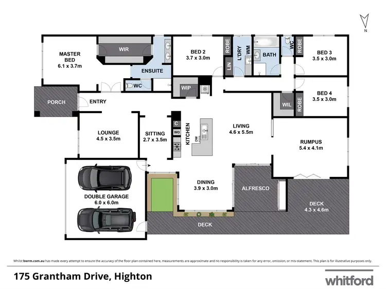 Floorplan of Homely house listing, 175 Grantham Drive, Highton VIC 3216