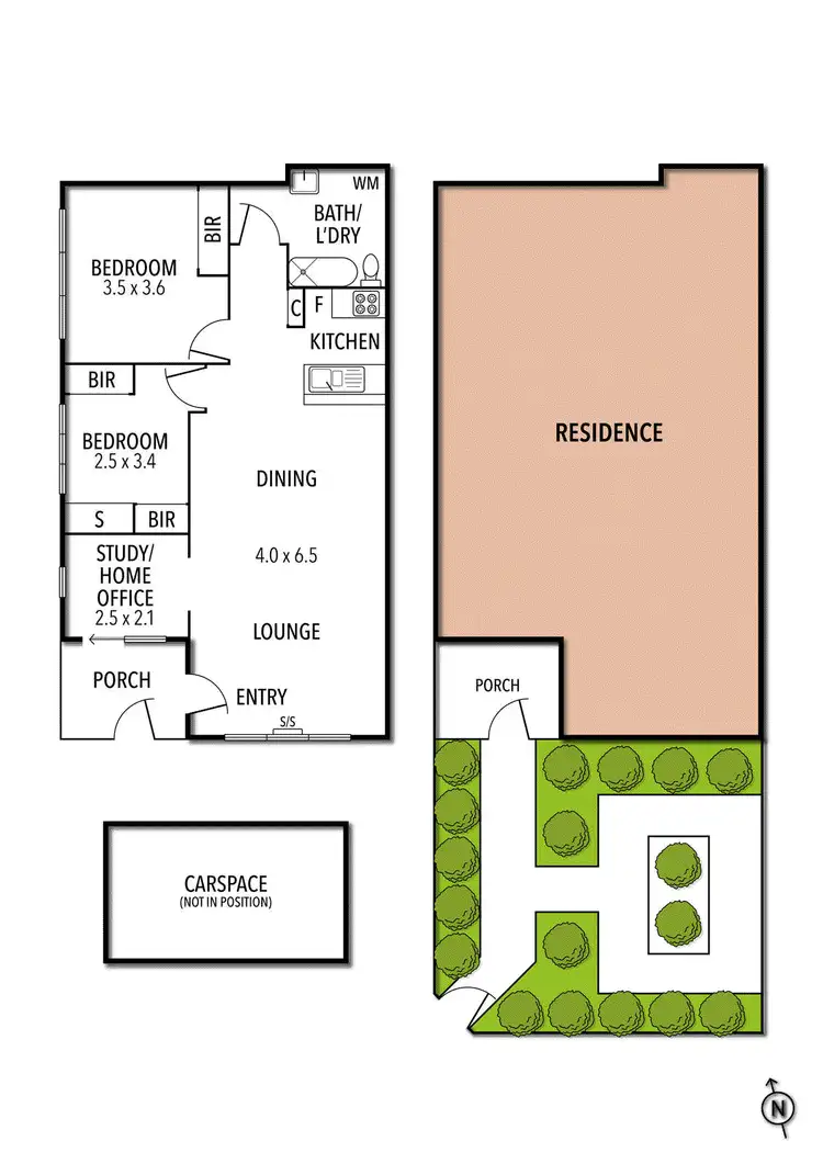 Floorplan of Homely unit listing, 1/104 Monash Street, Sunshine VIC 3020