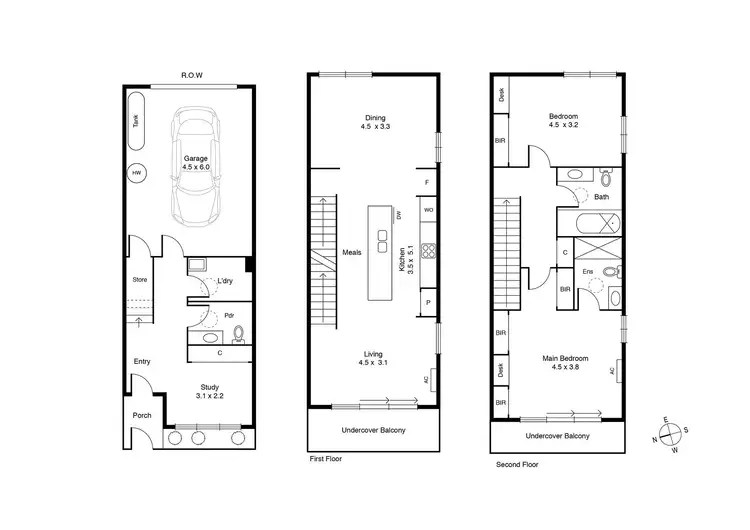 Floorplan of Homely townhouse listing, 9 Seymour Lane, Williamstown VIC 3016