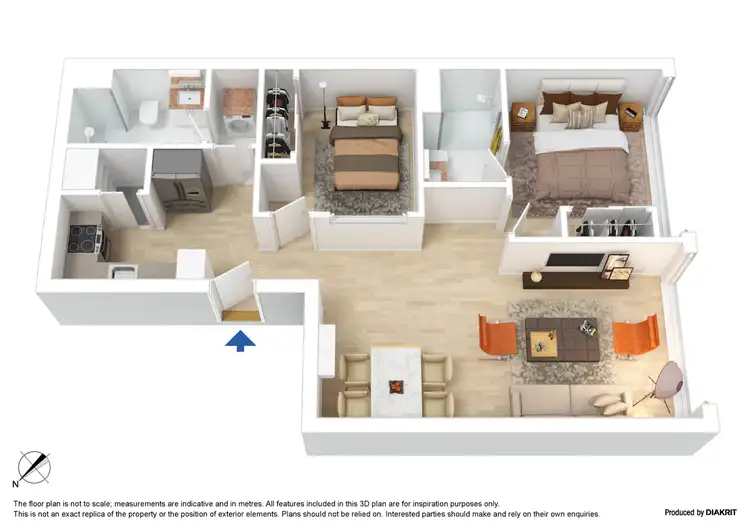 Floorplan of Homely apartment listing, 3509/8 Sutherland Street, Melbourne VIC 3000