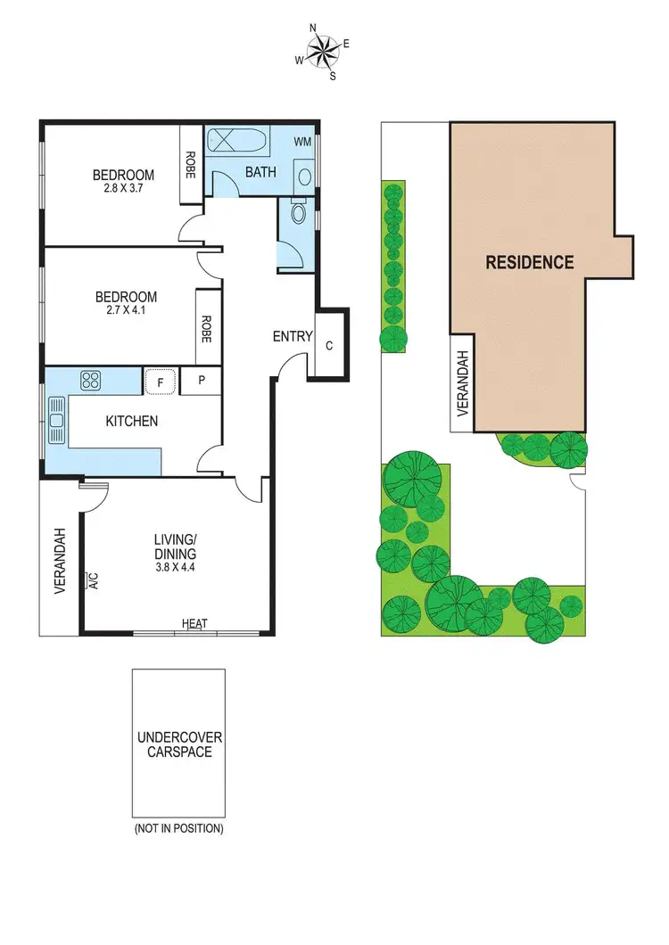Floorplan of Homely apartment listing, 1/36 Rosella Street, Murrumbeena VIC 3163