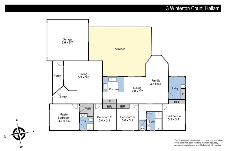 Floorplan of Homely house listing, 3 Winterton Court, Hallam VIC 3803