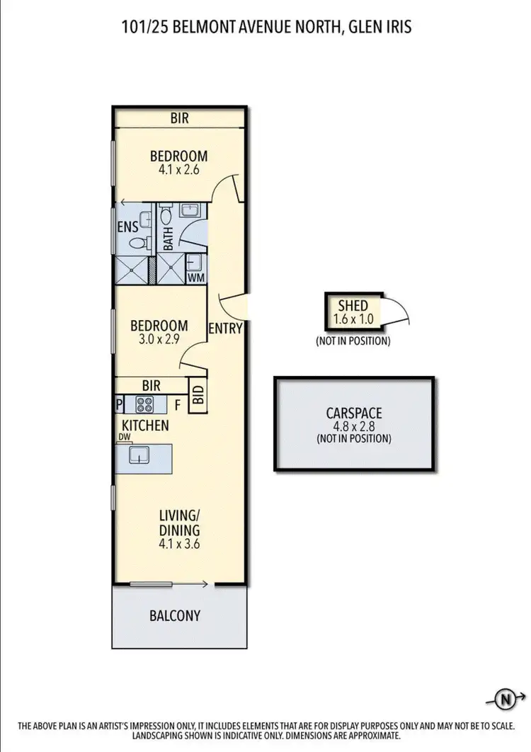 Floorplan of Homely apartment listing, 101/25 Belmont Avenue North, Glen Iris VIC 3146