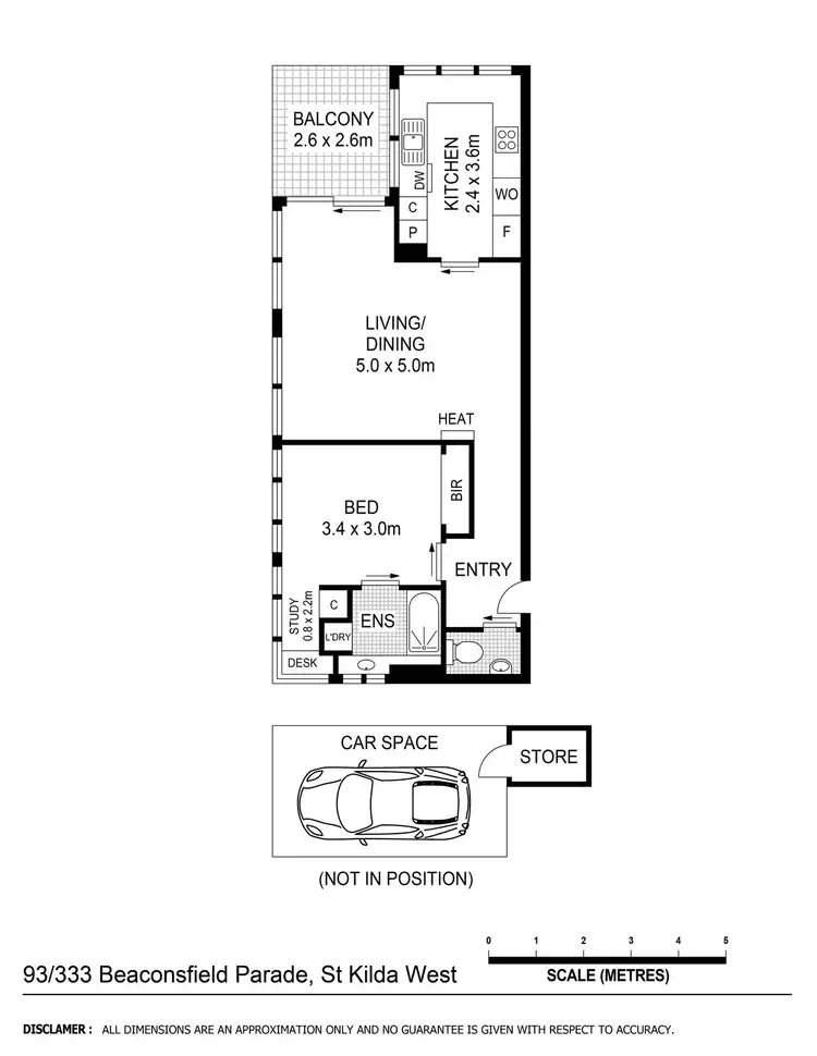 Floorplan of Homely apartment listing, 93/333 Beaconsfield Parade, St Kilda West VIC 3182