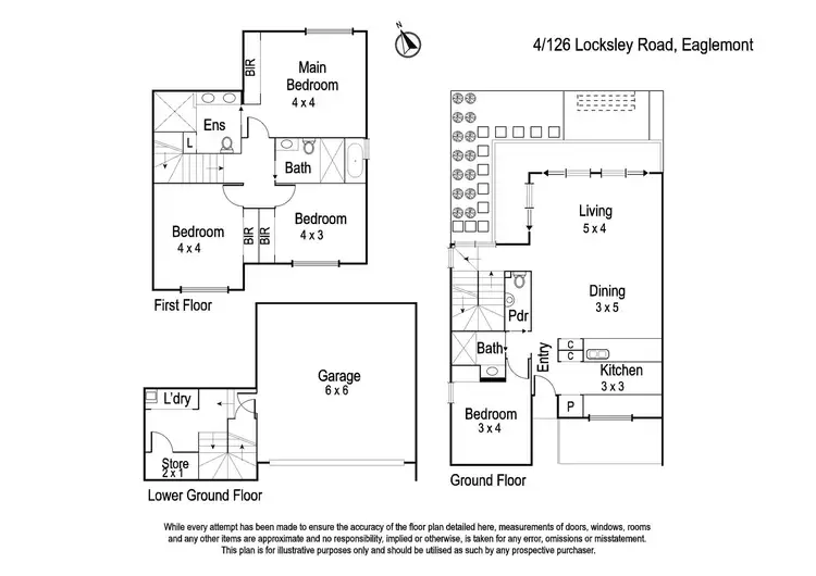 Floorplan of Homely townhouse listing, 4/126 Locksley Road, Eaglemont VIC 3084