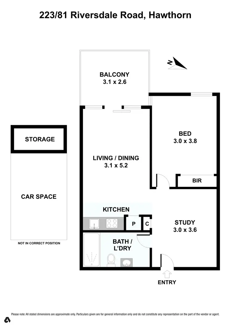 Floorplan of Homely apartment listing, 81/223 Riversdale Road, Hawthorn VIC 3122