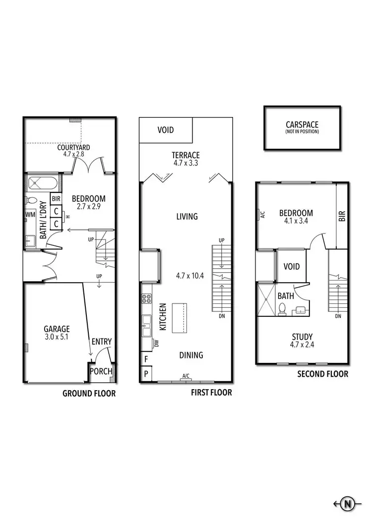 Floorplan of Homely townhouse listing, 5/33 Linden Street, Brunswick East VIC 3057