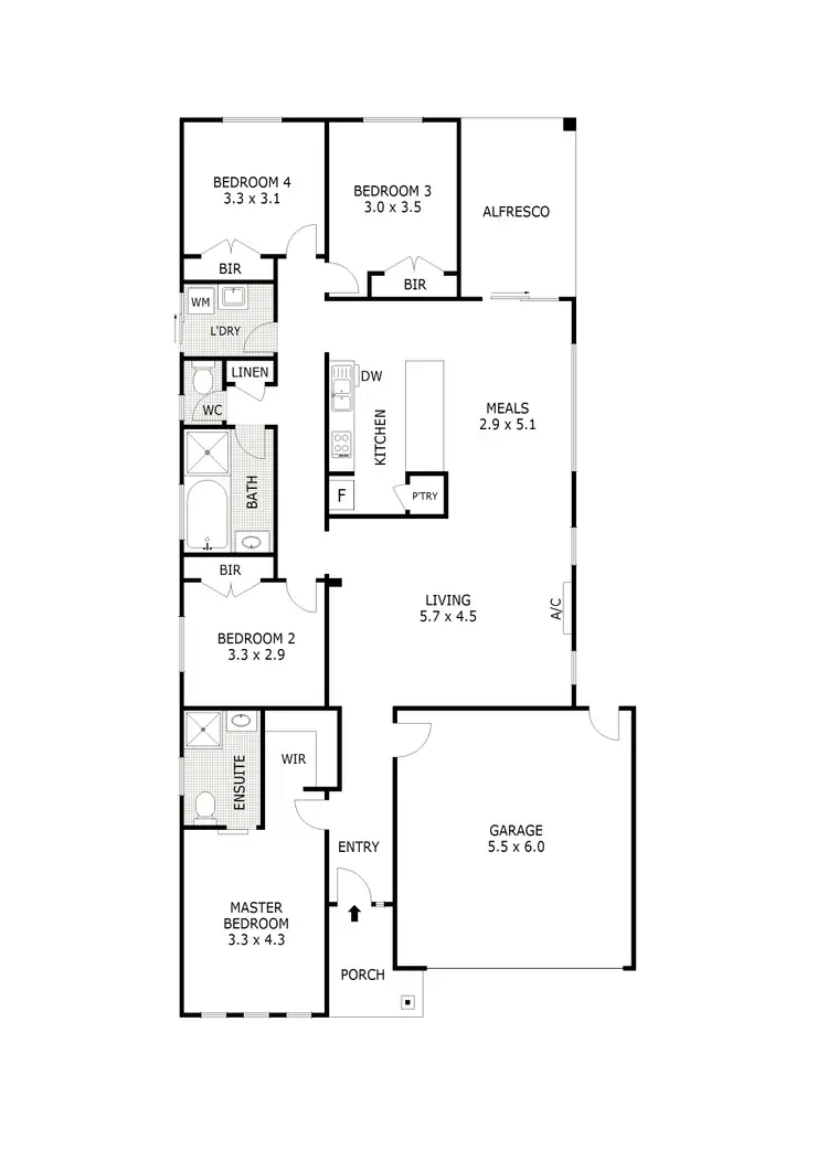 Floorplan of Homely house listing, 6 Ariel Court, Kilmore VIC 3764