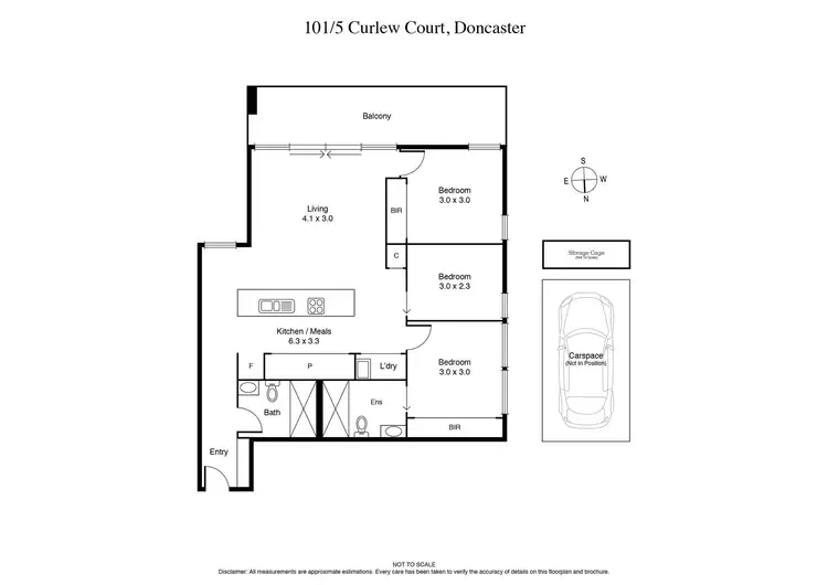 Floorplan of Homely apartment listing, 101/5 Curlew Court, Doncaster VIC 3108