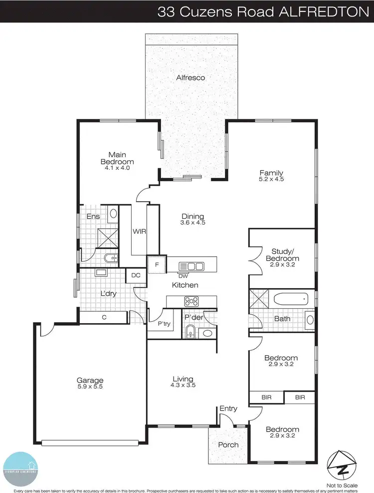 Floorplan of Homely house listing, 33 Cuzens Road, Alfredton VIC 3350