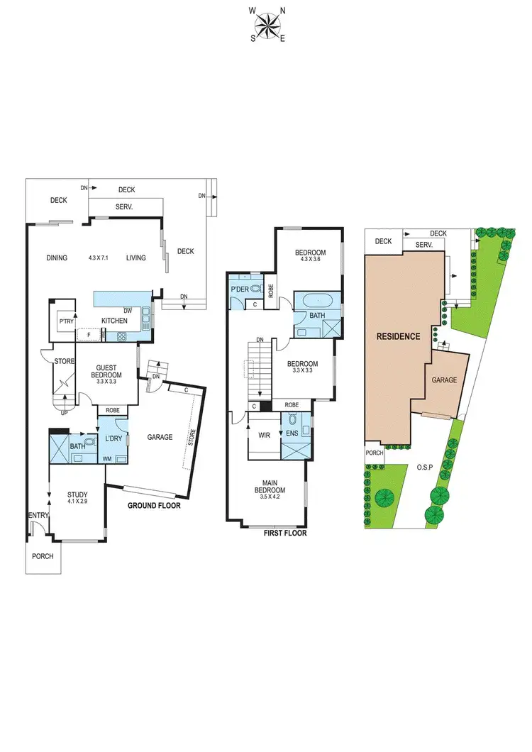 Floorplan of Homely townhouse listing, 25C Bendigo Avenue, Bentleigh VIC 3204