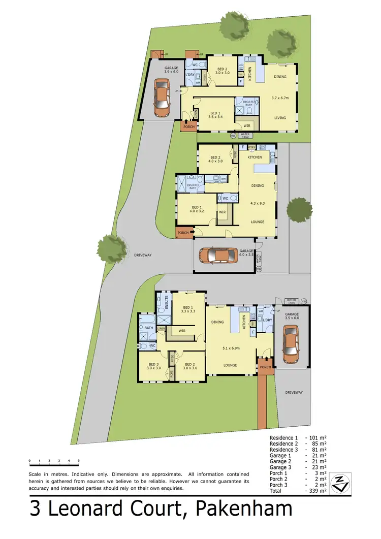 Floorplan of Homely townhouse listing, 1/3 Leonard Court, Pakenham VIC 3810