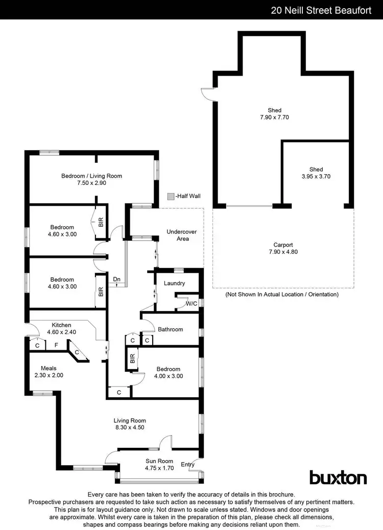 Floorplan of Homely house listing, 20 Neill Street, Beaufort VIC 3373