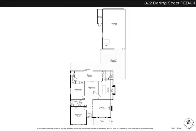 Floorplan of Homely house listing, 822 Darling Street, Redan VIC 3350