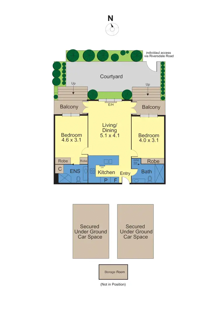 Floorplan of Homely apartment listing, 190B Riversdale Road, Hawthorn VIC 3122