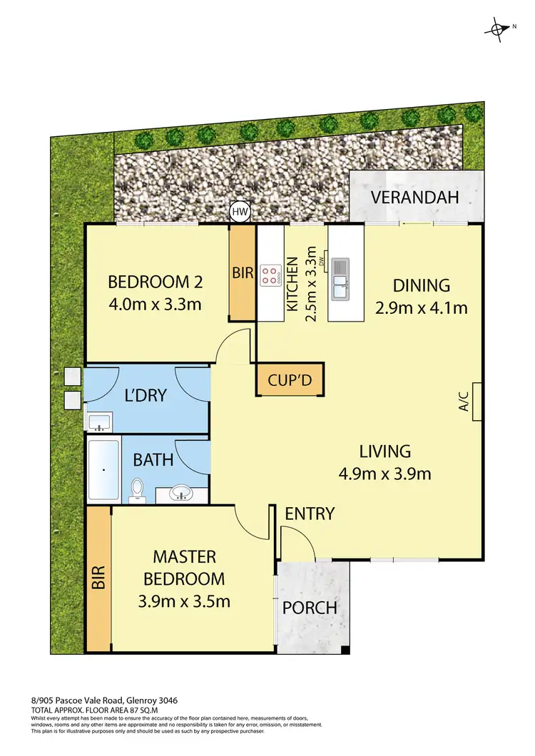 Floorplan of Homely unit listing, 8/905 Pascoe Vale Road, Glenroy VIC 3046