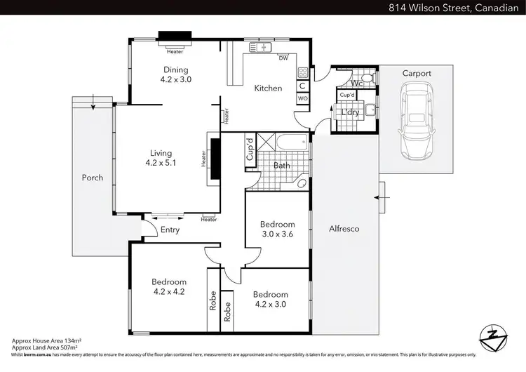 Floorplan of Homely house listing, 225 Dowling Street, Wendouree VIC 3355