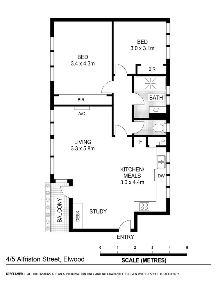 Floorplan of Homely apartment listing, 4/5 Alfriston Street, Elwood VIC 3184