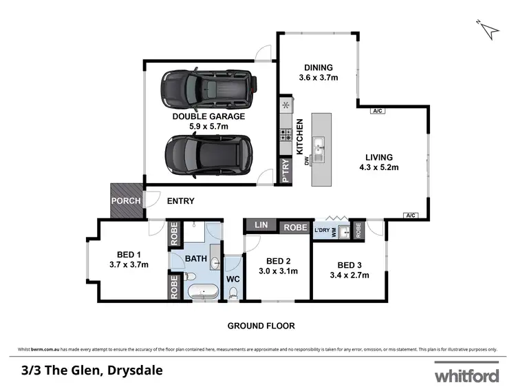Floorplan of Homely unit listing, 3/3 The Glen, Drysdale VIC 3222