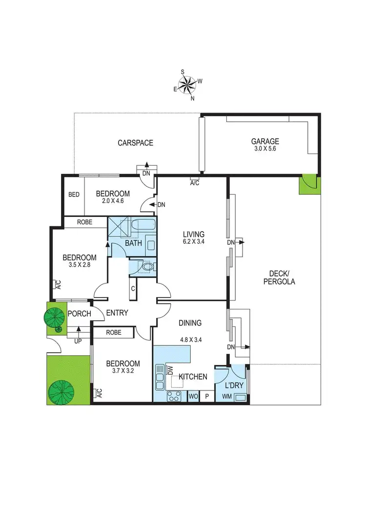 Floorplan of Homely unit listing, 2/69 Coorigil Road, Carnegie VIC 3163