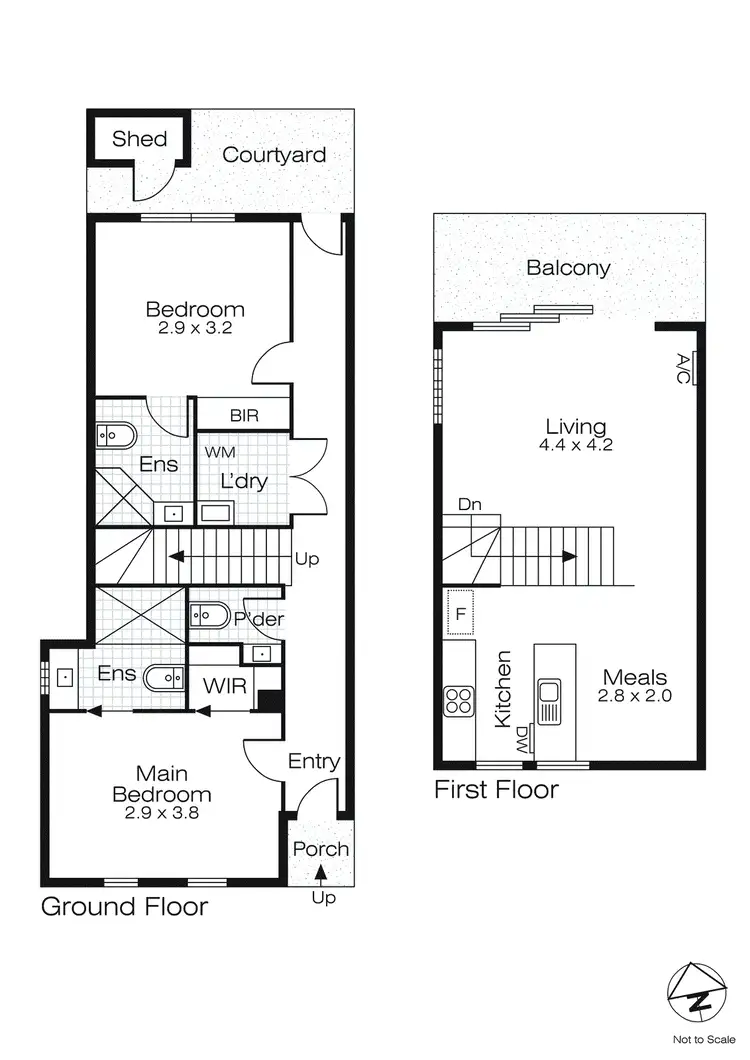 Floorplan of Homely townhouse listing, 1a Haymes Crescent, Golden Point VIC 3350