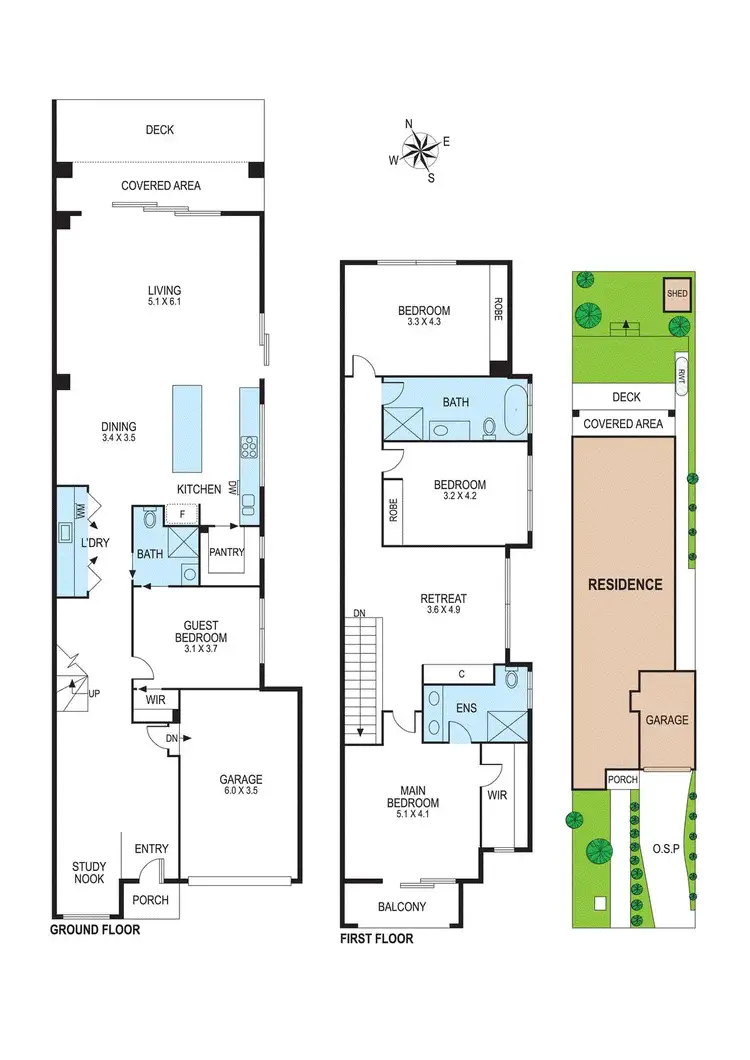 Floorplan of Homely townhouse listing, 85b Fromer Street, Bentleigh VIC 3204