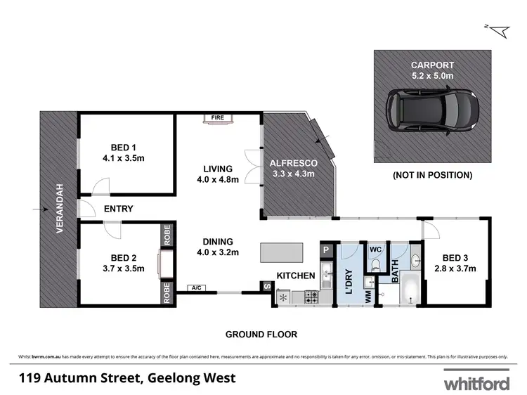 Floorplan of Homely house listing, 119 Autumn Street, Geelong West VIC 3218