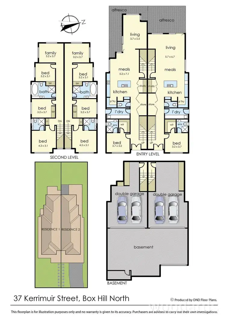 Floorplan of Homely townhouse listing, 1/37 Kerrimuir Street, Box Hill North VIC 3129