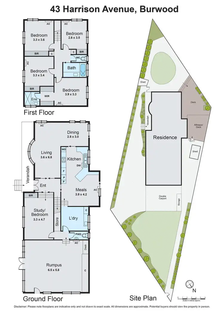 Floorplan of Homely house listing, 43 Harrison Avenue, Burwood VIC 3125