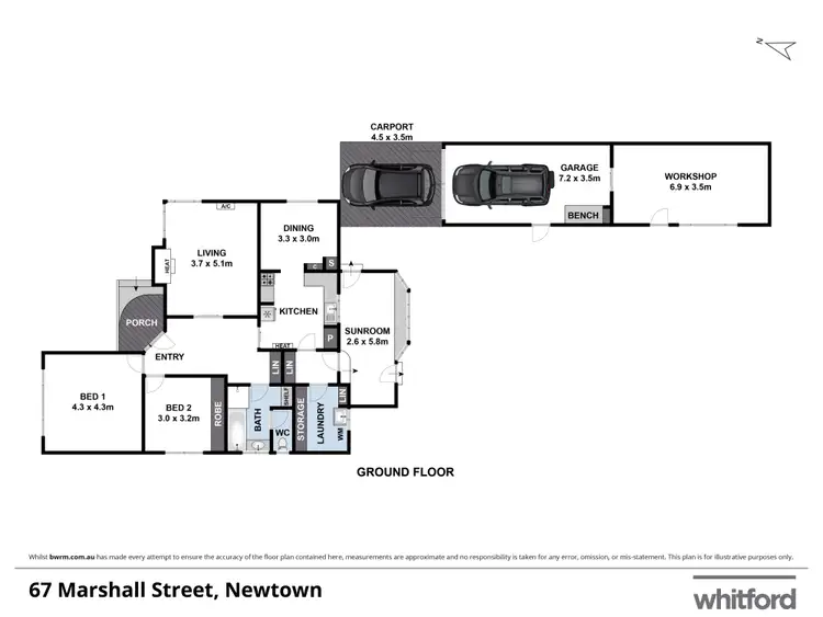 Floorplan of Homely house listing, 67 Marshall Street, Newtown VIC 3220