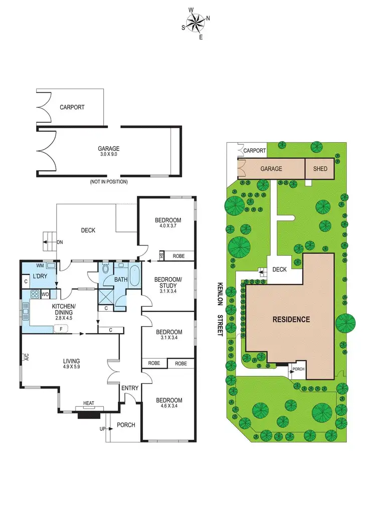 Floorplan of Homely house listing, 1 Neil Court, Bentleigh East VIC 3165
