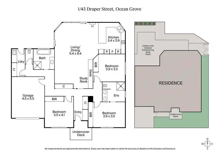 Floorplan of Homely house listing, 1/43 Draper Street, Ocean Grove VIC 3226