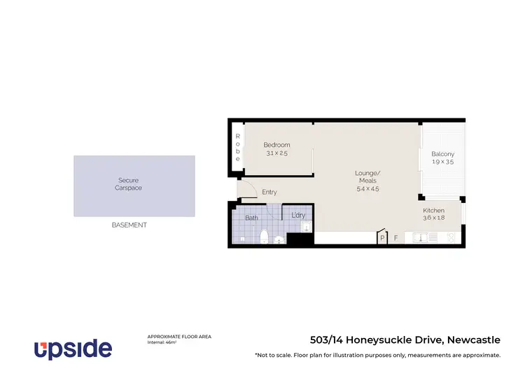 Floorplan of Homely unit listing, 503/14 Honeysuckle Drive, Newcastle NSW 2300