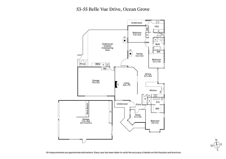 Floorplan of Homely house listing, 53-55 Belle Vue Drive, Ocean Grove VIC 3226