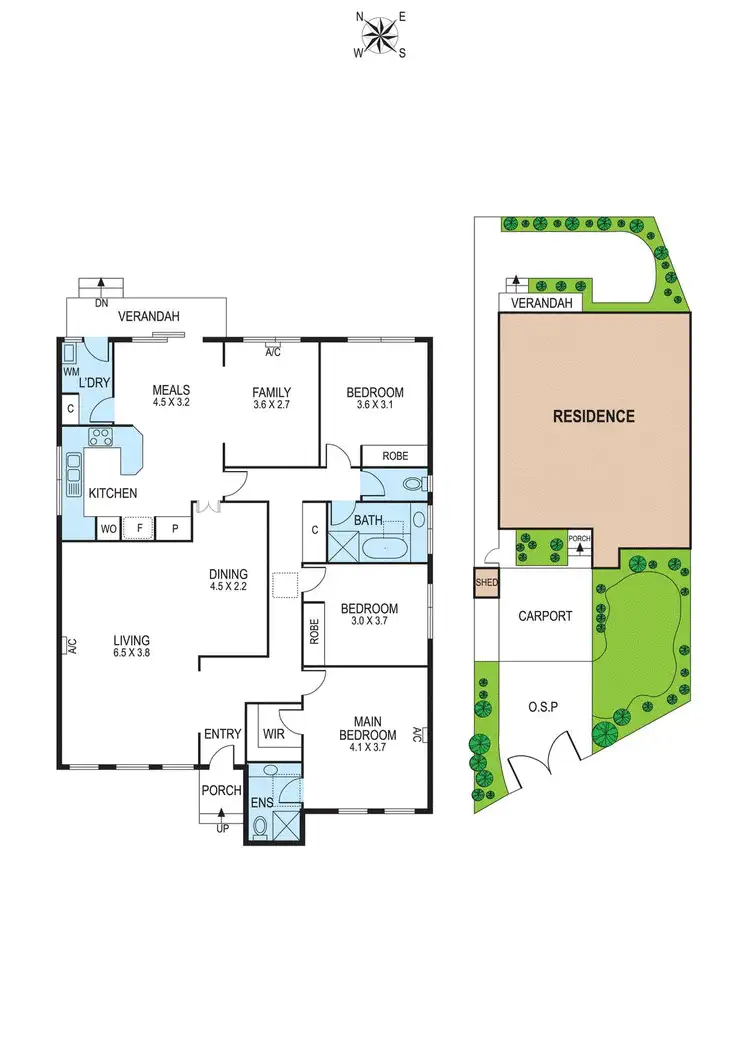 Floorplan of Homely townhouse listing, 1/20 Crosbie Road, Murrumbeena VIC 3163