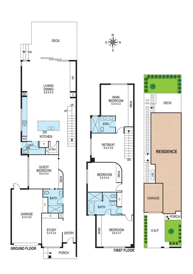Floorplan of Homely townhouse listing, 41A Dromana Avenue, Bentleigh East VIC 3165