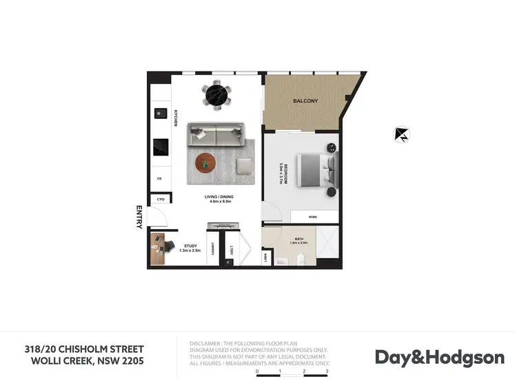 Floorplan of Homely apartment listing, 318/20 Chisholm Street, Wolli Creek NSW 2205