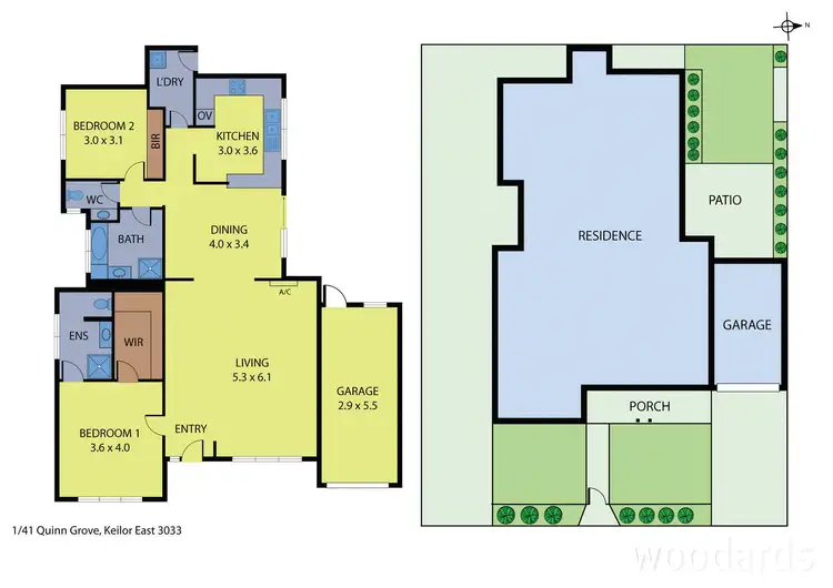 Floorplan of Homely unit listing, 1/41 Quinn Grove, Keilor East VIC 3033